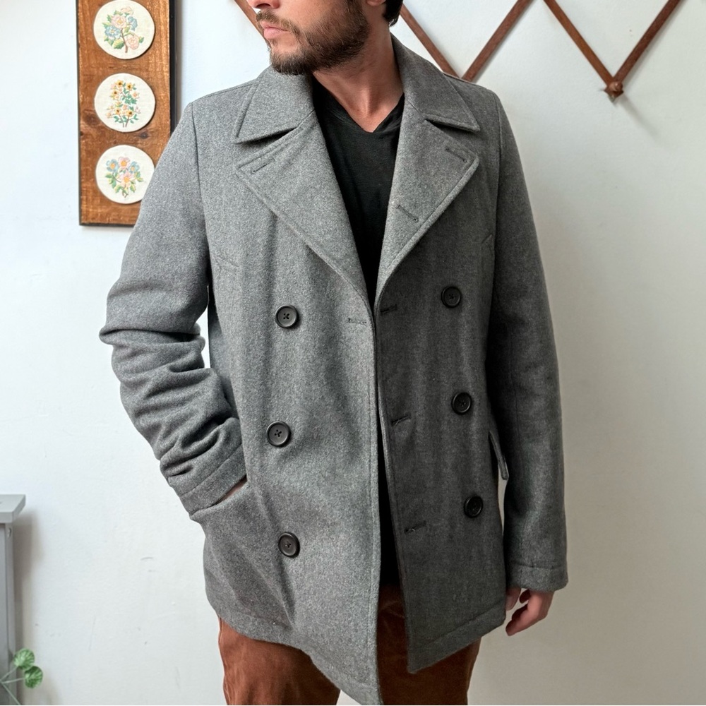 Jack Threads Wool Double-Breasted Pea Coat
